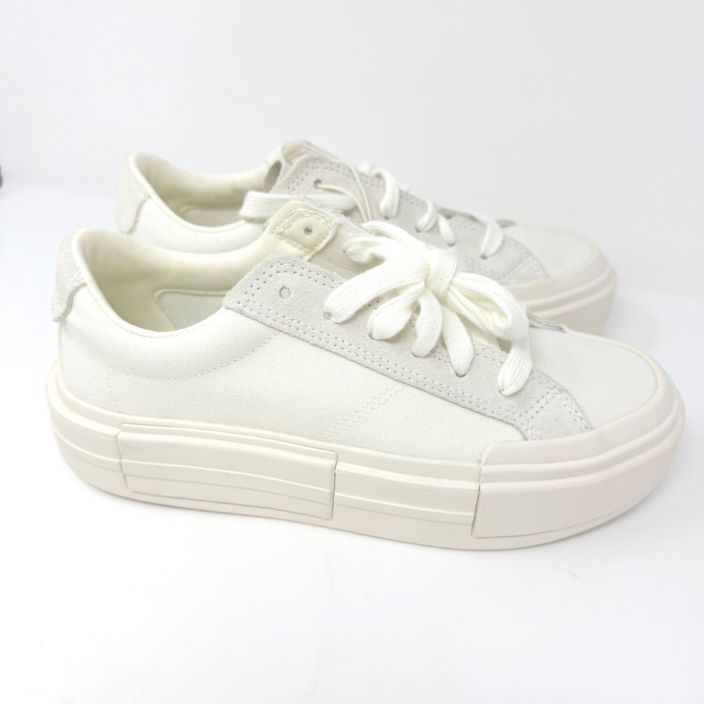 Converse All Star Cruise Egret White Suede Canvas Platform Womens 9 Mens 7.5 NEW